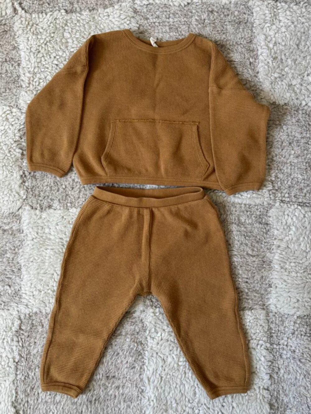 Quincy Mae Waffle Top + Pants Set